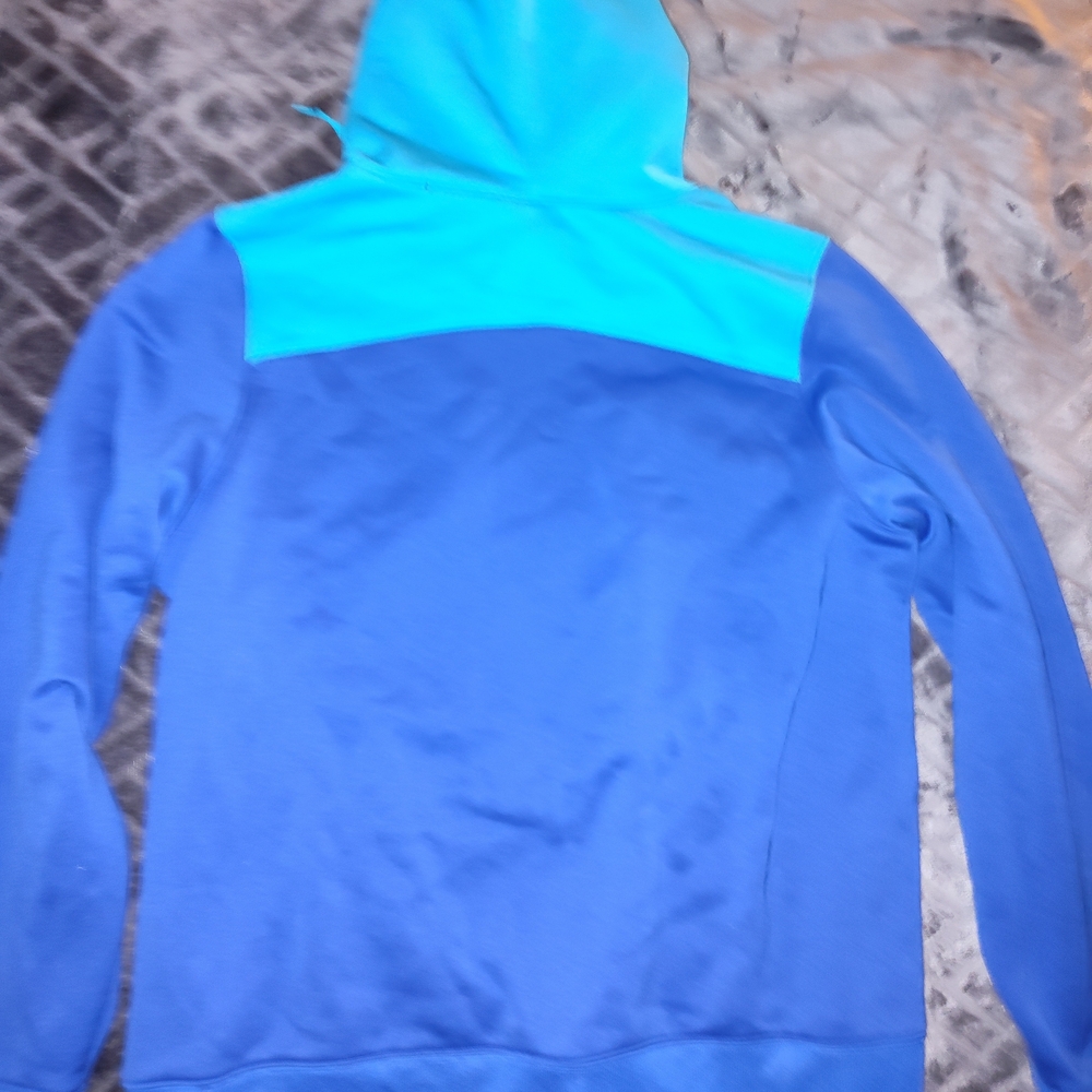 Under Armour Men's Blue and Teal Striped Hoodie - Picture 3 of 3